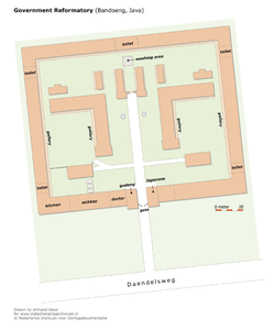 Map of the Government Reformatory in Bandoeng (Java) &lt;a href=&quot;http://files.archieven.nl/968/f/kampen/javabandoenglog.pdf&quot; target=&quot;_blank&quot;&gt;(pdf)&lt;/a&gt;