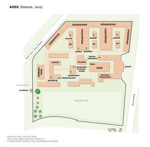 Map of ADEK camp (Batavia, Java) &lt;a href=&quot;http://files.archieven.nl/968/f/kampen/javabataviaadek.pdf&quot; target=&quot;_blank&quot;&gt;(pdf)&lt;/a&gt;