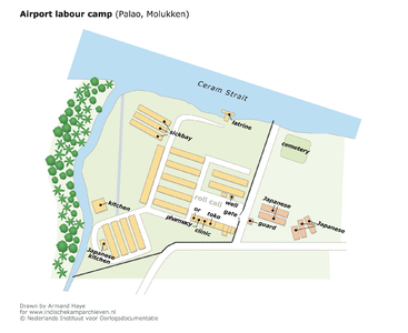 Map of the Airport labour camp near Palao (Haroekoe, Moluccas) &lt;a href=&quot;http://files.archieven.nl/968/f/kampen/molukkenpalao.pdf&quot; target=&quot;_blank&quot;&gt;(pdf)&lt;/a&gt;